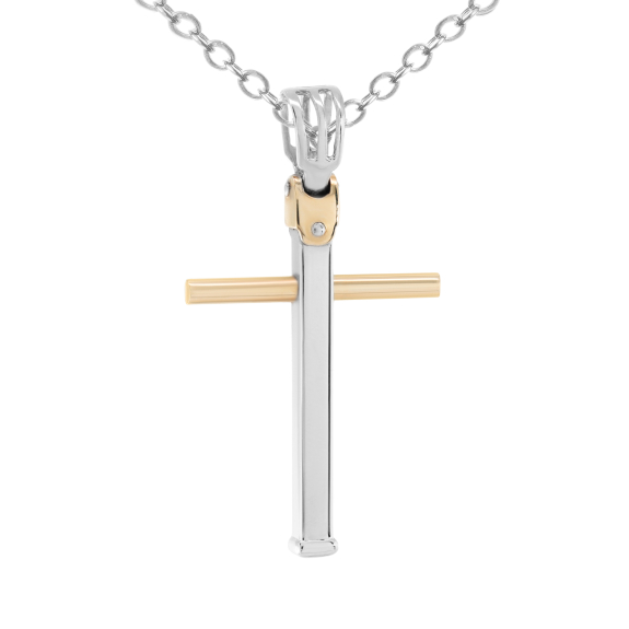 Σταυρός Βάπτισης Ανδρικός Δίχρωμος