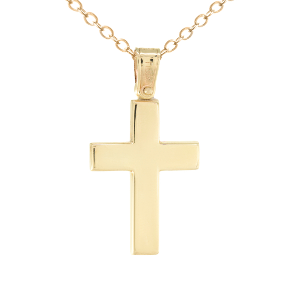 Ανδρικός Σταυρός Βάπτισης Σε Λιτή Γραμμή