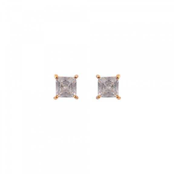 Σκουλαρίκια Μονόπετρο από Ασήμι 925