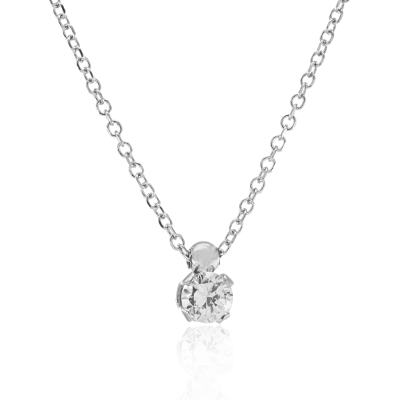 Κολιέ Μονόπετρο Με Ζιργκόν