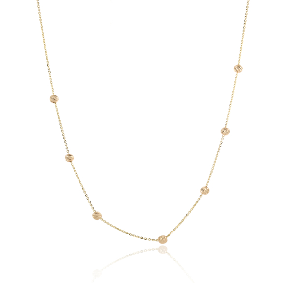 Κολιέ Χρυσό Με Διαμανταρισμένες Πέτρες