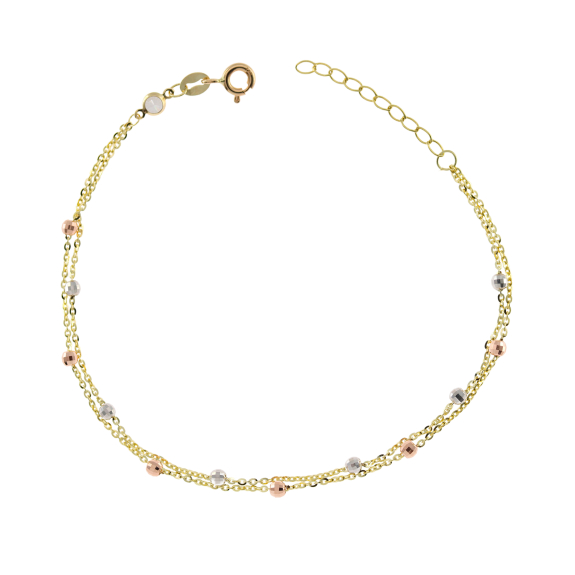 Διπλό Βραχιόλι Με Διαμανταρισμένες Πέτρες