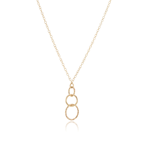 Γυναικείο Κολιέ Με Σφυρήλατους Κύκλους