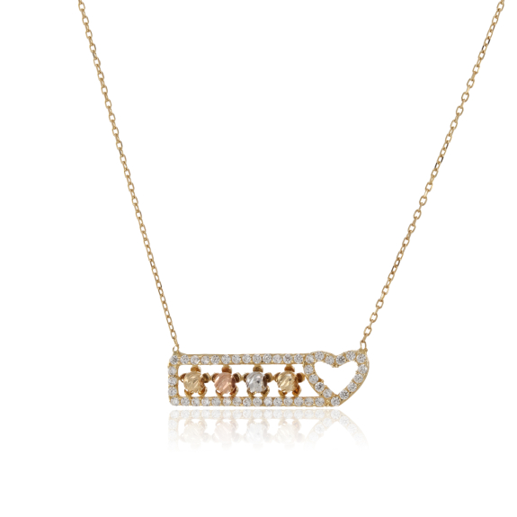 Κολιέ Με Καρδούλα Και Διαμανταρισμένες Πέτρες
