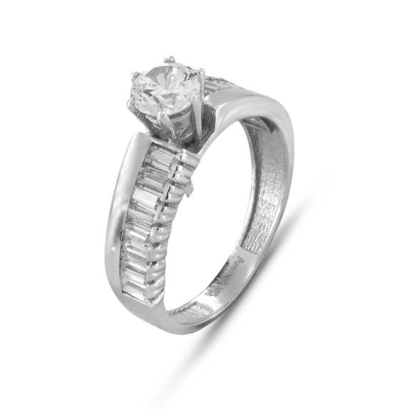 Δαχτυλίδι Λευκόχρυσο