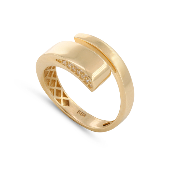 Δαχτυλίδι Ασύμμετρο Με Ζιργκόν