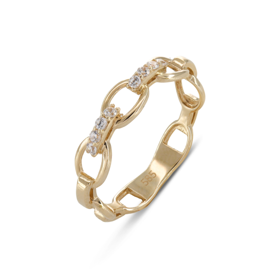 Δαχτυλίδι Αλυσίδα Με Ζιργκόν