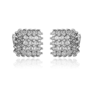 Σκουλαρίκια Τετράγωνα Με Ζιργκόν