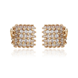 Σκουλαρίκια Τετράγωνα Με Ζιργκόν