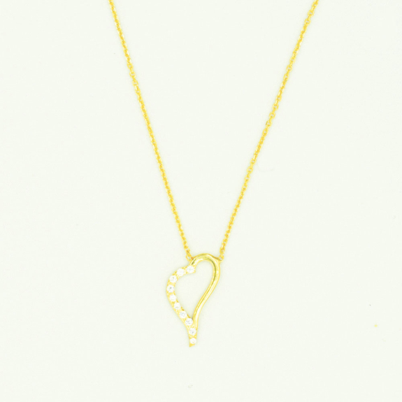 Κολιέ Με Καρδιά Και Πέτρες