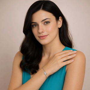 Βραχιόλι Με Καρδιά Και Μονόπετρο