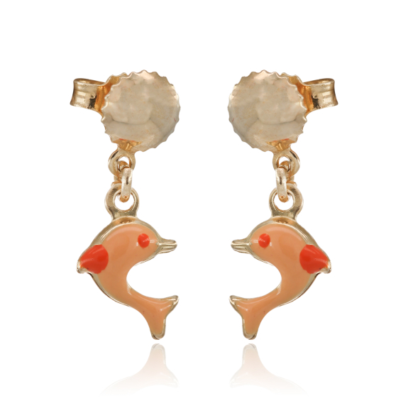 Σκουλαρίκια Κρεμαστά Δελφινάκια