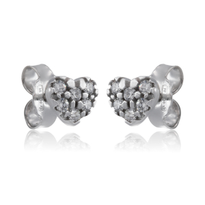 Σκουλαρίκια Καρδούλες Με Πέτρες