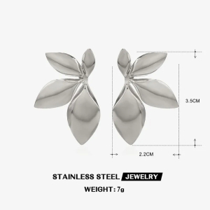 Σκουλαρίκι Ατσάλι Λουλούδι