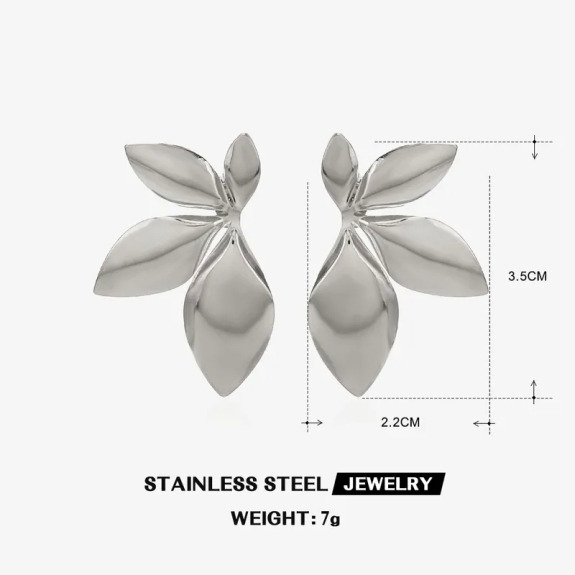 Σκουλαρίκι Ατσάλι Λουλούδι