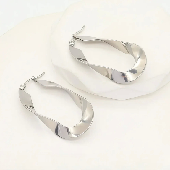 Σκουλαρίκι Σταγόνα Ατσάλι