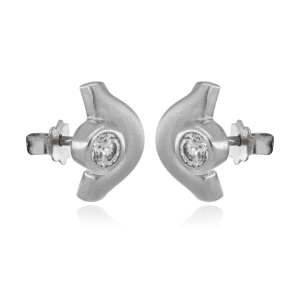 Σκουλαρίκια Λευκά Με Ζιργκόν