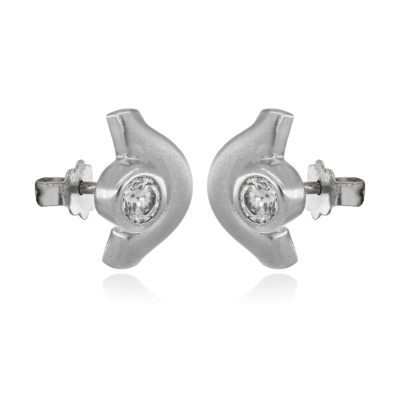 Σκουλαρίκια Λευκά Με Ζιργκόν