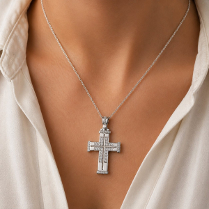 Βαπτιστικός Σταυρός Γυναικείος Τριάντος