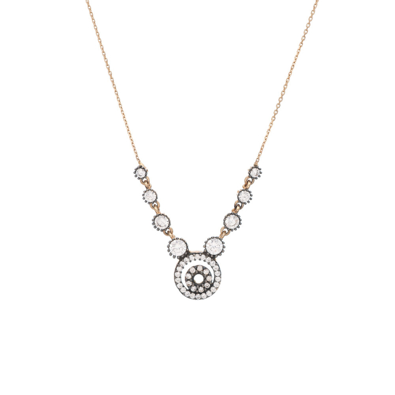 Ροζ Χρυσό Κολιέ Με Ζιργκον