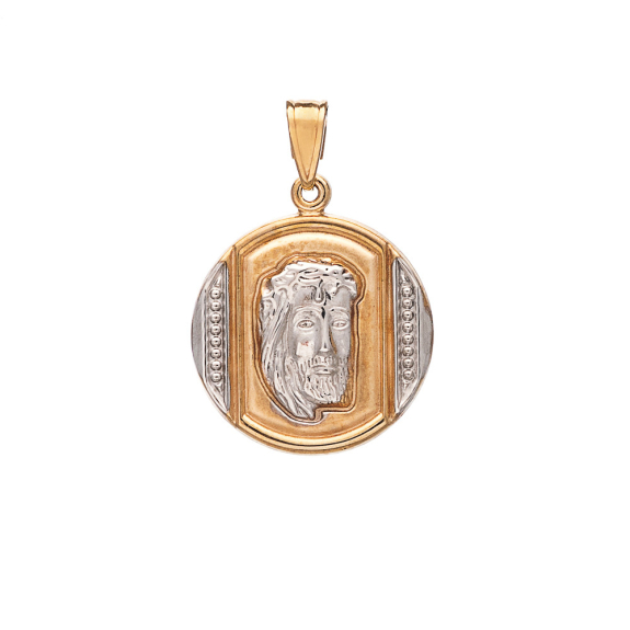 Φυλαχτό Κ9 Με Τον Χριστό Δίχρωμο