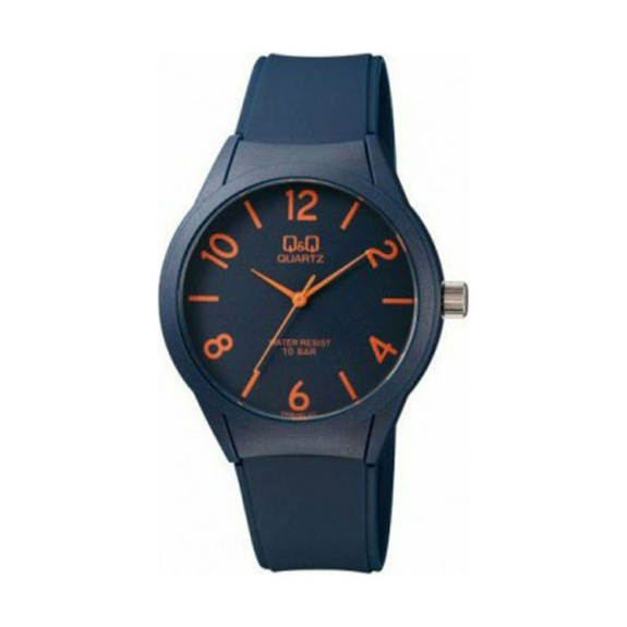 Ρολόι Q&Q Mε Μπλε Καουτσούκ Λουράκι